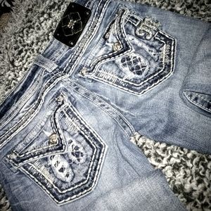 y2k MissMe Rhinestone Jeans